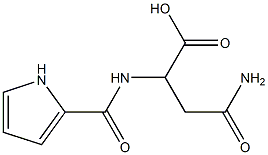 3-carbamoyl-2-(1H-pyrrol-2-ylformamido)propanoic acid Struktur