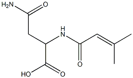 3-carbamoyl-2-(3-methylbut-2-enamido)propanoic acid Struktur