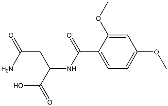 3-carbamoyl-2-[(2,4-dimethoxyphenyl)formamido]propanoic acid Struktur