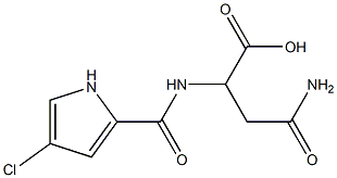3-carbamoyl-2-[(4-chloro-1H-pyrrol-2-yl)formamido]propanoic acid Struktur