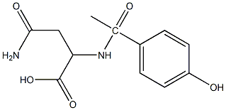 3-carbamoyl-2-[1-(4-hydroxyphenyl)acetamido]propanoic acid Structure