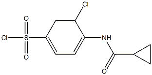 3-chloro-4-cyclopropaneamidobenzene-1-sulfonyl chloride Struktur