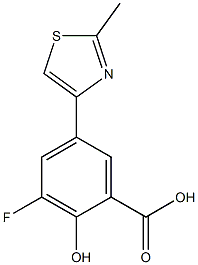 3-fluoro-2-hydroxy-5-(2-methyl-1,3-thiazol-4-yl)benzoic acid Structure