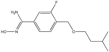 3-fluoro-N'-hydroxy-4-[(3-methylbutoxy)methyl]benzenecarboximidamide Structure