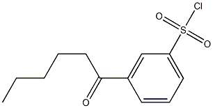 3-hexanoylbenzene-1-sulfonyl chloride Structure