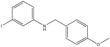 3-iodo-N-[(4-methoxyphenyl)methyl]aniline Structure
