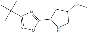 3-tert-butyl-5-(4-methoxypyrrolidin-2-yl)-1,2,4-oxadiazole,,结构式
