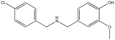 4-({[(4-chlorophenyl)methyl]amino}methyl)-2-methoxyphenol Struktur