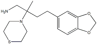4-(2H-1,3-benzodioxol-5-yl)-2-methyl-2-(thiomorpholin-4-yl)butan-1-amine 结构式
