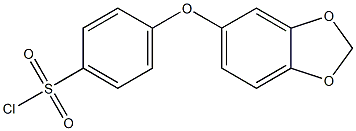 4-(2H-1,3-benzodioxol-5-yloxy)benzene-1-sulfonyl chloride Struktur