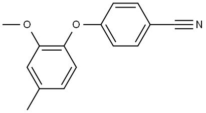 4-(2-methoxy-4-methylphenoxy)benzonitrile Struktur