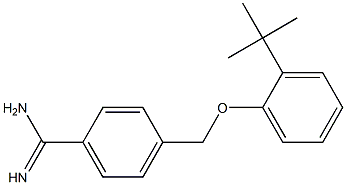 4-(2-tert-butylphenoxymethyl)benzene-1-carboximidamide Struktur
