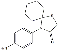 4-(4-aminophenyl)-1-thia-4-azaspiro[4.5]decan-3-one 结构式