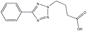 4-(5-phenyl-2H-1,2,3,4-tetrazol-2-yl)butanoic acid,,结构式