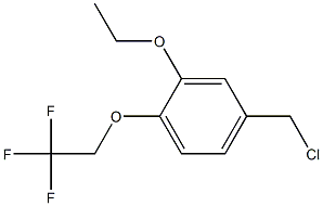 4-(chloromethyl)-2-ethoxy-1-(2,2,2-trifluoroethoxy)benzene Struktur