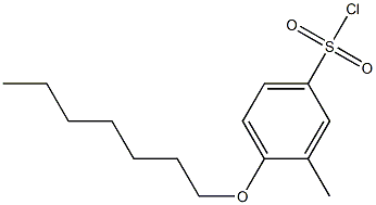 4-(heptyloxy)-3-methylbenzene-1-sulfonyl chloride,,结构式
