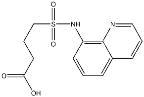 4-(quinolin-8-ylsulfamoyl)butanoic acid 化学構造式