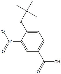 4-(tert-butylsulfanyl)-3-nitrobenzoic acid 结构式