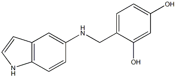 4-[(1H-indol-5-ylamino)methyl]benzene-1,3-diol Structure