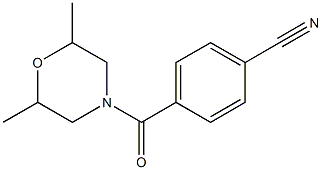 4-[(2,6-dimethylmorpholin-4-yl)carbonyl]benzonitrile Structure