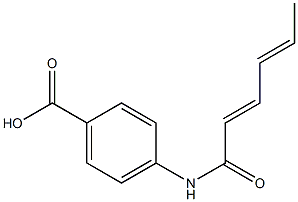 4-[(2E,4E)-hexa-2,4-dienoylamino]benzoic acid Structure