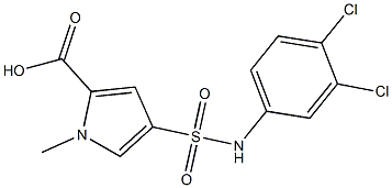 4-[(3,4-dichlorophenyl)sulfamoyl]-1-methyl-1H-pyrrole-2-carboxylic acid Structure