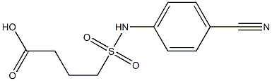 4-[(4-cyanophenyl)sulfamoyl]butanoic acid Structure