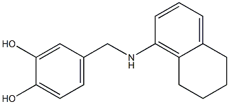 4-[(5,6,7,8-tetrahydronaphthalen-1-ylamino)methyl]benzene-1,2-diol Struktur