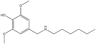 4-[(hexylamino)methyl]-2,6-dimethoxyphenol,,结构式