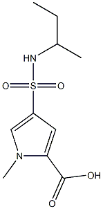 4-[(sec-butylamino)sulfonyl]-1-methyl-1H-pyrrole-2-carboxylic acid Struktur