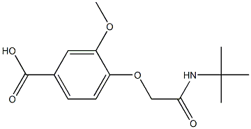 4-[(tert-butylcarbamoyl)methoxy]-3-methoxybenzoic acid 结构式