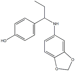 4-[1-(2H-1,3-benzodioxol-5-ylamino)propyl]phenol Structure