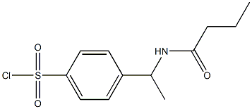 4-[1-(butyrylamino)ethyl]benzenesulfonyl chloride Structure