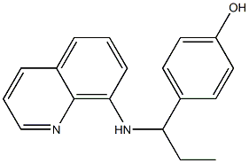 4-[1-(quinolin-8-ylamino)propyl]phenol Struktur
