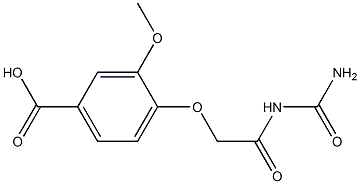 4-[2-(carbamoylamino)-2-oxoethoxy]-3-methoxybenzoic acid Struktur