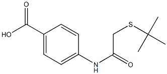 4-[2-(tert-butylsulfanyl)acetamido]benzoic acid 结构式