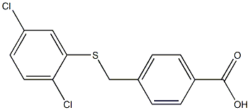 4-{[(2,5-dichlorophenyl)sulfanyl]methyl}benzoic acid Struktur