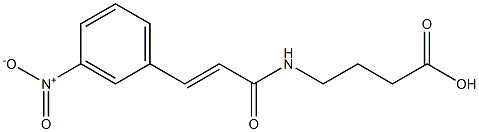 4-{[(2E)-3-(3-nitrophenyl)prop-2-enoyl]amino}butanoic acid Struktur
