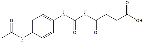 4-{[(4-acetamidophenyl)carbamoyl]amino}-4-oxobutanoic acid Structure