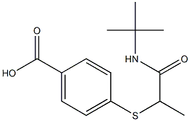 4-{[1-(tert-butylcarbamoyl)ethyl]sulfanyl}benzoic acid Structure