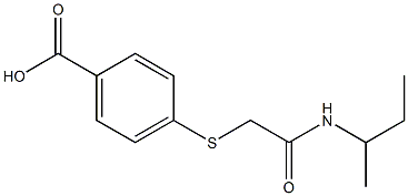 4-{[2-(sec-butylamino)-2-oxoethyl]thio}benzoic acid Struktur