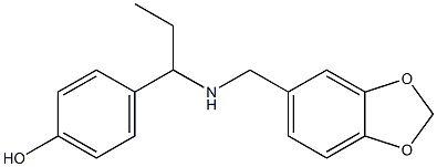 4-{1-[(2H-1,3-benzodioxol-5-ylmethyl)amino]propyl}phenol Struktur
