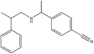 4-{1-[(2-phenylpropyl)amino]ethyl}benzonitrile Structure