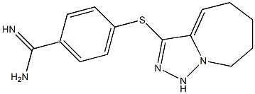 4-{5H,6H,7H,8H,9H-[1,2,4]triazolo[3,4-a]azepin-3-ylsulfanyl}benzene-1-carboximidamide 结构式