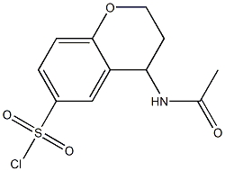 4-acetamido-3,4-dihydro-2H-1-benzopyran-6-sulfonyl chloride Struktur