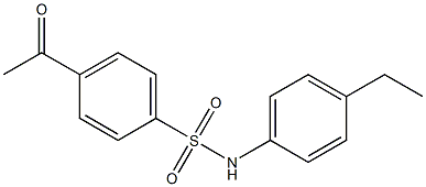 4-acetyl-N-(4-ethylphenyl)benzene-1-sulfonamide Structure