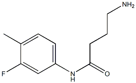 4-amino-N-(3-fluoro-4-methylphenyl)butanamide,,结构式