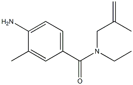 4-amino-N-ethyl-3-methyl-N-(2-methylprop-2-enyl)benzamide,,结构式