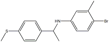  4-bromo-3-methyl-N-{1-[4-(methylsulfanyl)phenyl]ethyl}aniline
