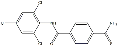 4-carbamothioyl-N-(2,4,6-trichlorophenyl)benzamide Struktur